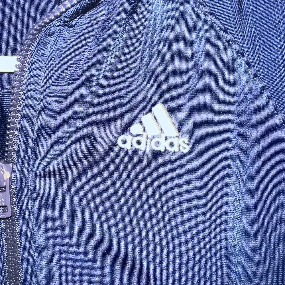 ADIDAS Classic Full Zip Logo‎ Athletic Type Jacket Navy Blue White Kid's Size 3T